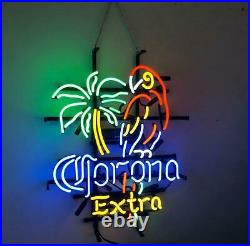 New Corona Extra Parrot Palm Tree Neon Light Sign 17x14 Beer Lamp US Stock