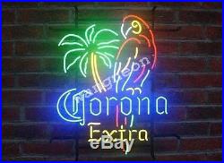 New Corona Extra Parrot Palm Tree Neon Sign Beer Bud Light FAST FREE SHIPPING