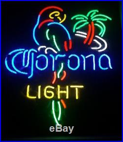 New Corona Light Parrot Beer Lager Neon Sign 20x16