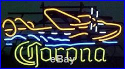 New Corona Seaplane Beer Neon Sign 17x14 Ship From USA