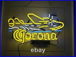 New Corona Seaplane Neon Light Sign Lamp 17x14 Acrylic Beer Bar Glass