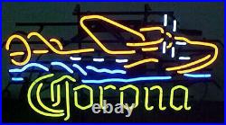 New Corona Seaplane Neon Sign Beer Bar Pub Wall Decor 19x15