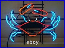 New Crab Seafood Neon Sign Beer Bar Pub Gift Light 20x16