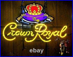 New Crown Royal Logo Neon Light Sign Beer Lamp Whiskey Bar Display Gift 19x15