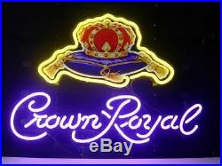 New Crown Royal Whiskey Real Neon Sign Beer Bar Light FREE SHIPPING Best Design