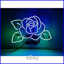 New Custom Flower Rose Wall Decor Bar Pub Lamp Light BEER Neon Sign 24x20