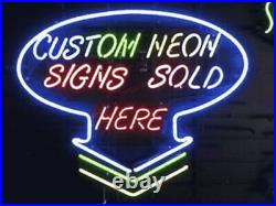 New Custom Made Neon Sign Light 20x16 Lamp Beer Wall Glass Bar Decor