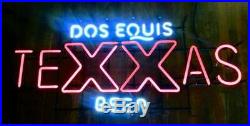 New DOS Equis XX Imported Texas Beer Bar Pub Light Lamp Neon Sign 24x20