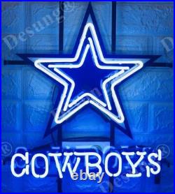 New Dallas Cowboys Beer Bar Lamp Decor Neon Light Sign 20x16 HD Vivid Printing