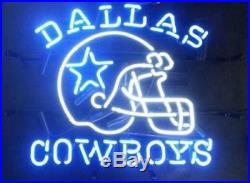 New Dallas Cowboys Helmet Beer Bar Pub Decor Neon Light Sign 24