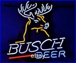 New Deer Open Welcome Hunters Beer Bar Glass Lamp Neon Light Sign 17x14