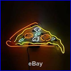 New Delicious Dripping Pizza Slice Beer Pub Acrylic Neon Light Sign 20x16