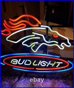 New Denver Broncos Logo 20x16 Neon Light Sign Lamp Beer Bar Wall Decor