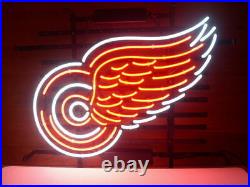 New Detroit Red Wings Neon Light Sign 17x14 Beer Bar Lamp Artwork Glass Decor