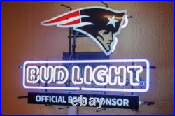 New England Patriots Beer 24x20 Neon Sign Lamp Light Show Gift Party Home ZM