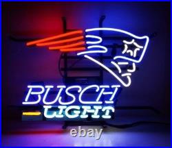 New England Patriots Beer Neon Sign 20x16 Lamp Light Wall Decor Bar Gift Glass
