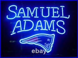 New England Patriots Samuel Adams Neon Light Sign 17x14 Beer Bar Lamp Artwork