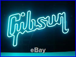 New Gibson Guitar Music Decorate Real Glass Beer Bar Neon Light Sign Fast Ship