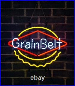New Grain Belt Beer Neon Light Sign 17x14 Lamp Bar Decor Man Cave Real Glass