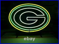 New Green Bay Packers Neon Light Sign Lamp 20x16 Beer Gift Bar Real Glass