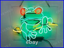 New Green Frog Neon Light Sign Lamp Acrylic 17x17 Decor Gift Beer Pub Tube