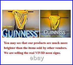 New Guinness Harp Irish Beer 20x16 Neon Lamp Light Sign HD Vivid Printing