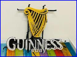 New Guinness Harp Irish Beer 20x16 Neon Lamp Light Sign HD Vivid Printing