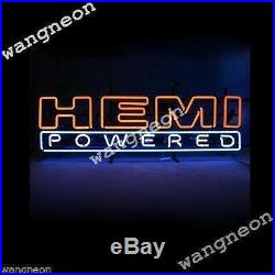 New HEMI POWERED Logo Beer Bar Real Glass Neon Light Sign FREE FAST SHIPPING