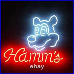 New Hamm's Beer Bear 20x16 Neon Light Sign Lamp Wall Decor Bar Windows Glass
