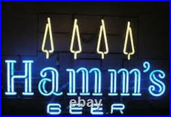 New Hamm's Beer Neon Light Sign 17X14 Lamp Real Glass Handmade Bar Artwork