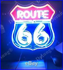 New Historic Route 66 Mother Road Beer Neon Light Sign 20x16 HD Vivid Printing