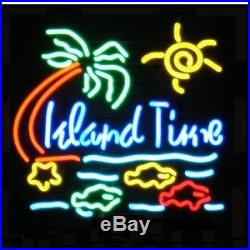 New Island Time Beach Party Beer Bar Neon Light Sign 20x16 Ship From USA