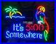 New-It-s-5-00-Somewhere-Parrot-Neon-Light-Sign-17x13-Wall-Decor-Palm-Tree-Beer-01-jqiv