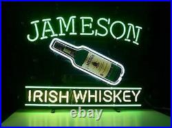 New Jameson Irish Whiskey Shamrock Neon Sign Beer Bar Pub Gift 17x14