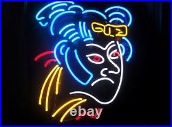 New Japanese Carp Woman Girl Beer Neon Light Sign 32x24 Man Cave Decor