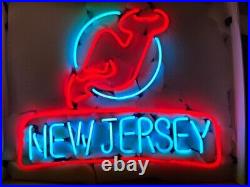 New Jersey Devils 17x14 Neon Light Sign Lamp Beer Bar Wall Decor