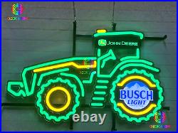 New John Deere Farmer Tractor Busch Light LED Neon Sign Light Lamp With Dimmer