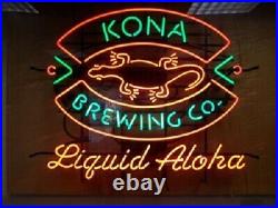New Kona Brewing Co Neon Light Sign 24x20 Lamp Poster Real Glass Beer Bar