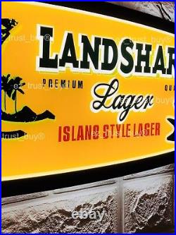 New Landshark Lager Fin Beer 3D LED Neon Sign 24 x 18