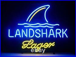 New Landshark Lager Palm Tree Neon Light Sign 17x14 Beer Bar Lamp Gift Decor