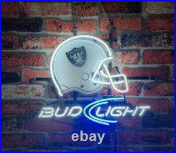 New Las Vegas Raiders Black And Silver Neon Light Sign Lamp 17x14 Beer Cave