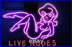 New Live Nudes Beer Bar Pub Man Cave Neon Light Sign 20x16