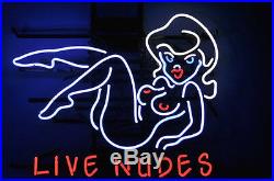 New Live Nudes Naked Beer Bar Pub Neon Light Sign 19x15
