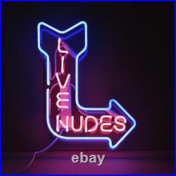New Live Nudes Neon Light Sign 16x12 Beer Bar Gift Real Glass Lamp Girl