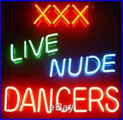 New Live Nudes XXX Dancers Beer Man Cave Neon Light Sign 20x16