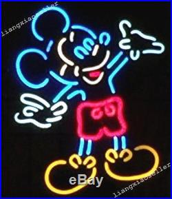 New MICKEY MOUSE Disney Character REAL NEON SIGN BEER BAR LIGHT Free Shipping