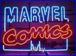 New Marvel Comics Beer Lager Decor Light Lamp Neon Sign 17x14 Glass Windows