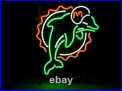 New Miami Dolphins Neon Light Sign 17x14 Beer Man Cave Bar Wall Decor