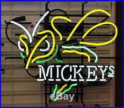 New Mickeys Bumble Bee Hornet Beer Bar Pub Neon Sign 20x16