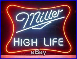 New Miller High Life Beer Lager Bar Man Cave Neon Sign 17x14
